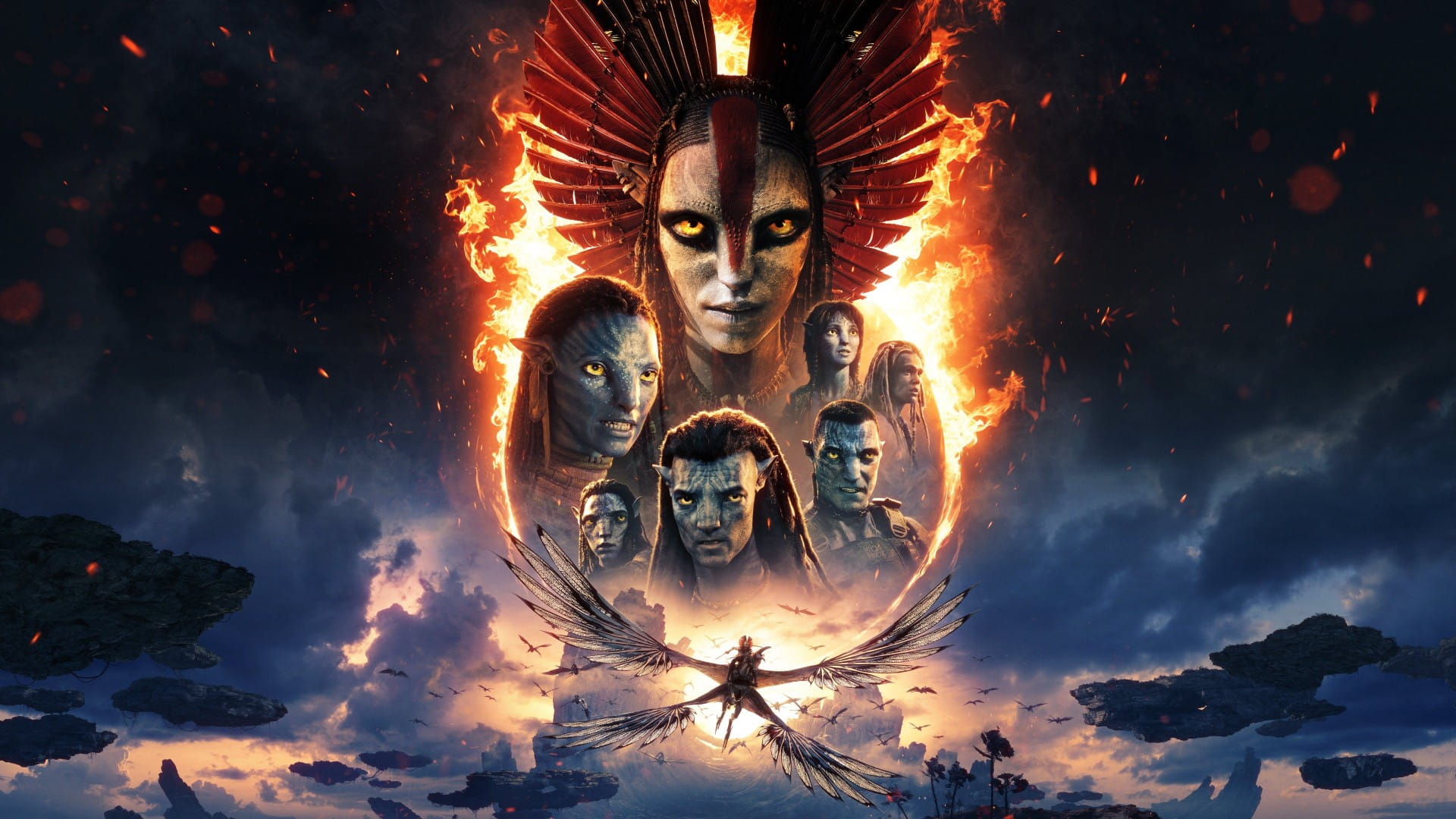 پس زمینه Avatar: Fire and Ash