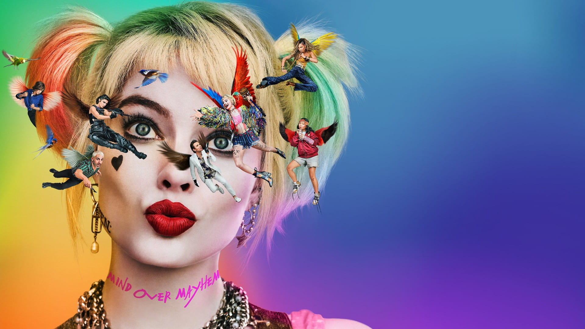 پس زمینه Birds of Prey and the Fantabulous Emancipation of One Harley Quinn